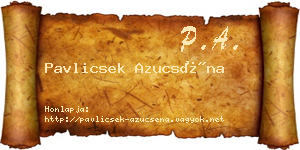 Pavlicsek Azucséna névjegykártya